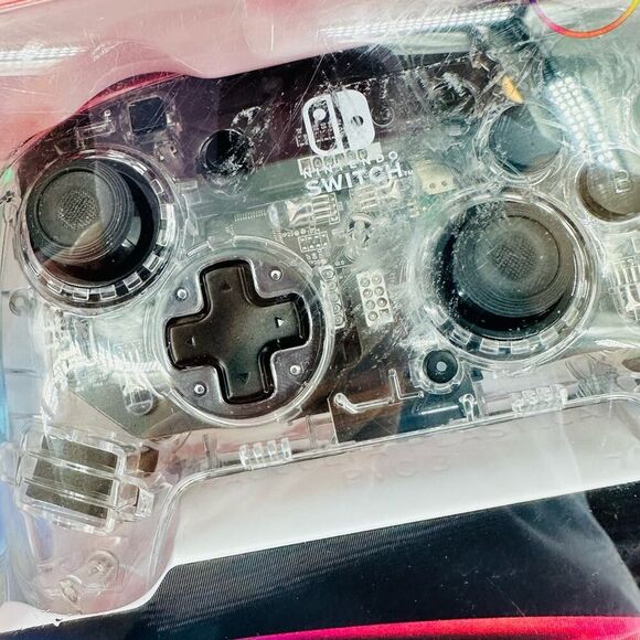 PDP Afterglow Prismatic Wireless Deluxe Controller for Nintendo Switch Clear - Picture 4 of 12